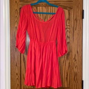 Salmon cross cross back sundress